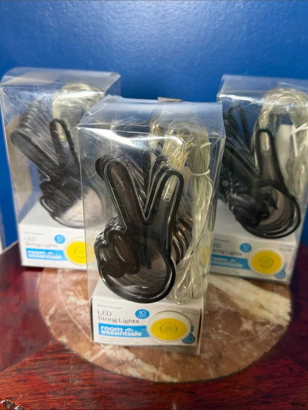 New Set of 3 Target Black LED Peace Sign String Lights-College Dorm